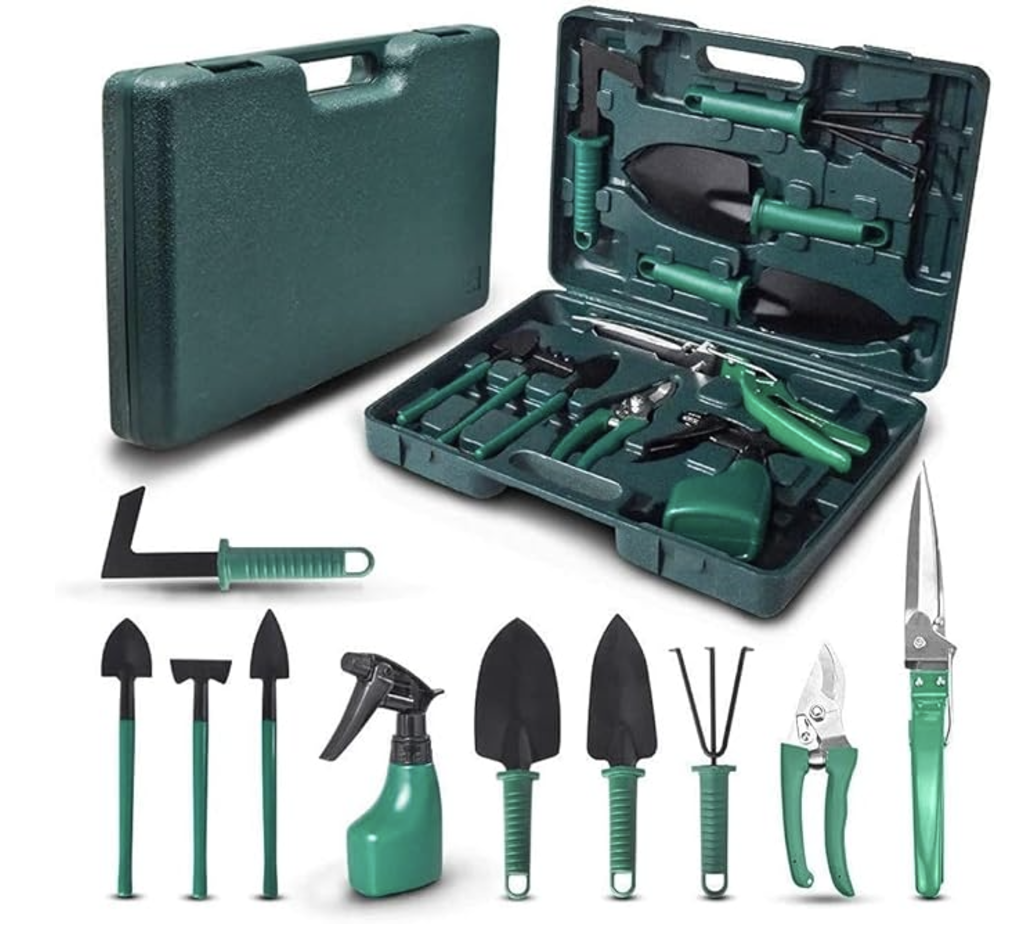 Kit de Jardinagem de 10 Peças com Maleta