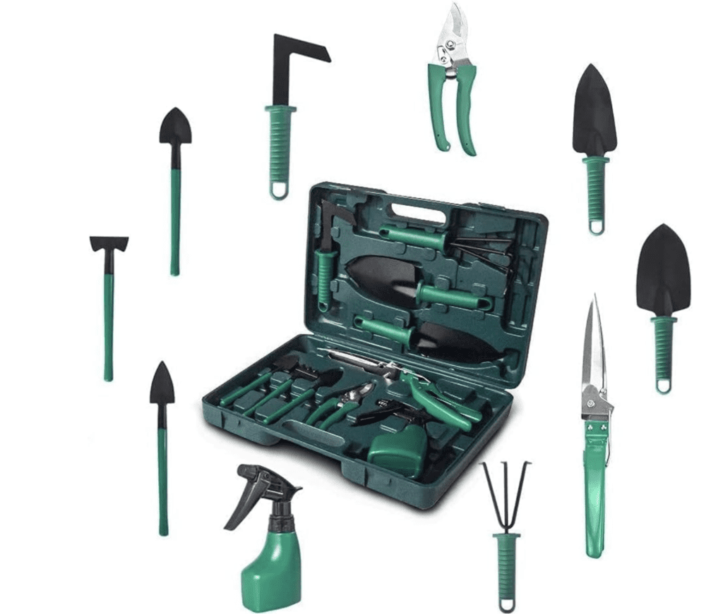 Kit de Jardinagem de 10 Peças com Maleta