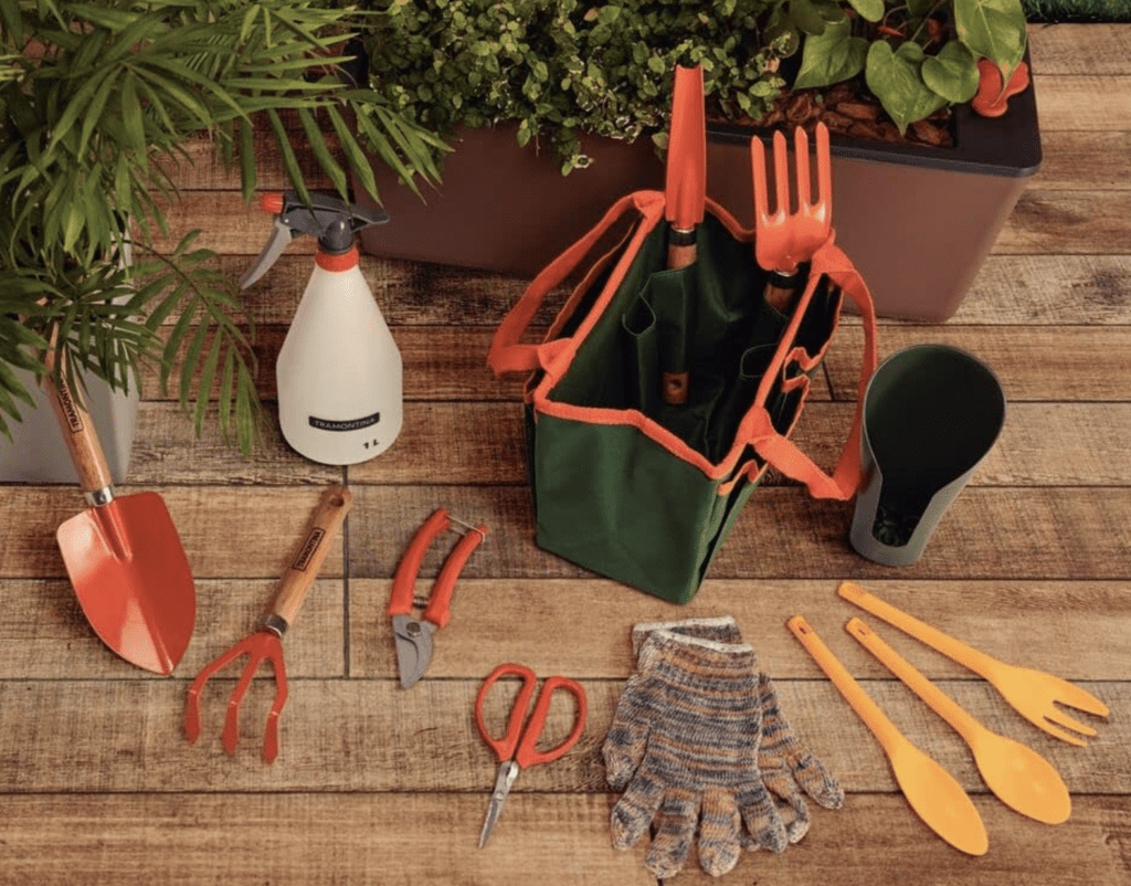 Kit Para Jardinagem Tramontina Com Bolsa De Lona 13 Peças
