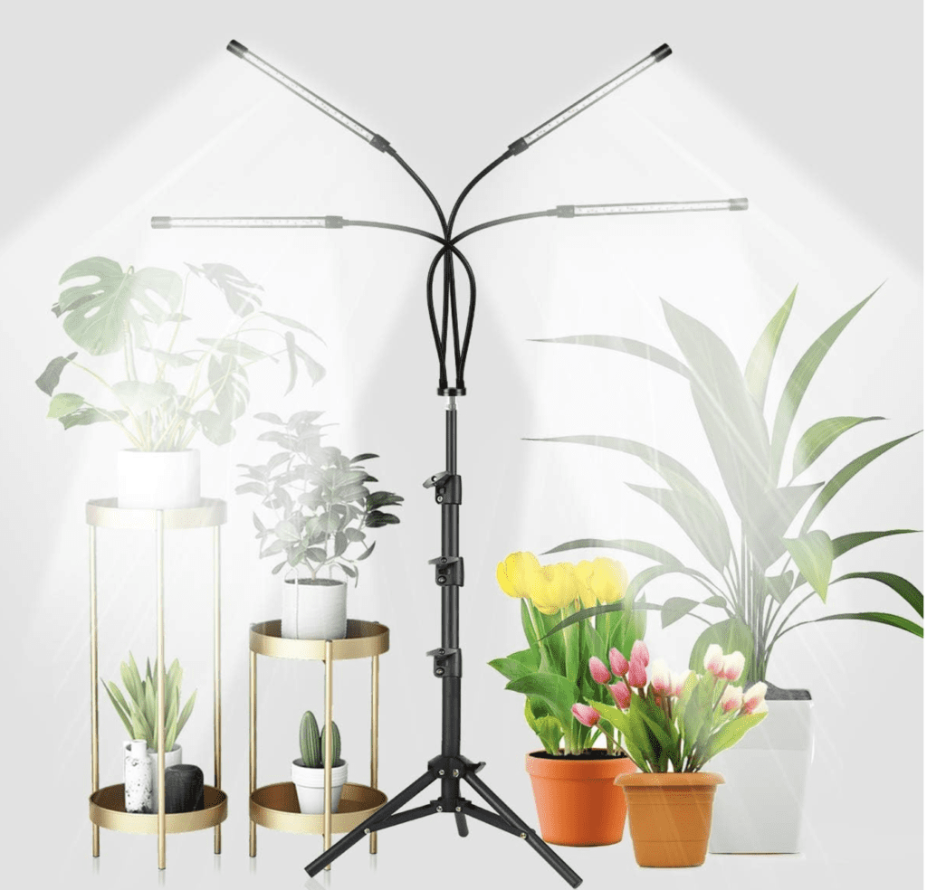 GHodec – Luz de cultivo com 4 cabeças com suporte