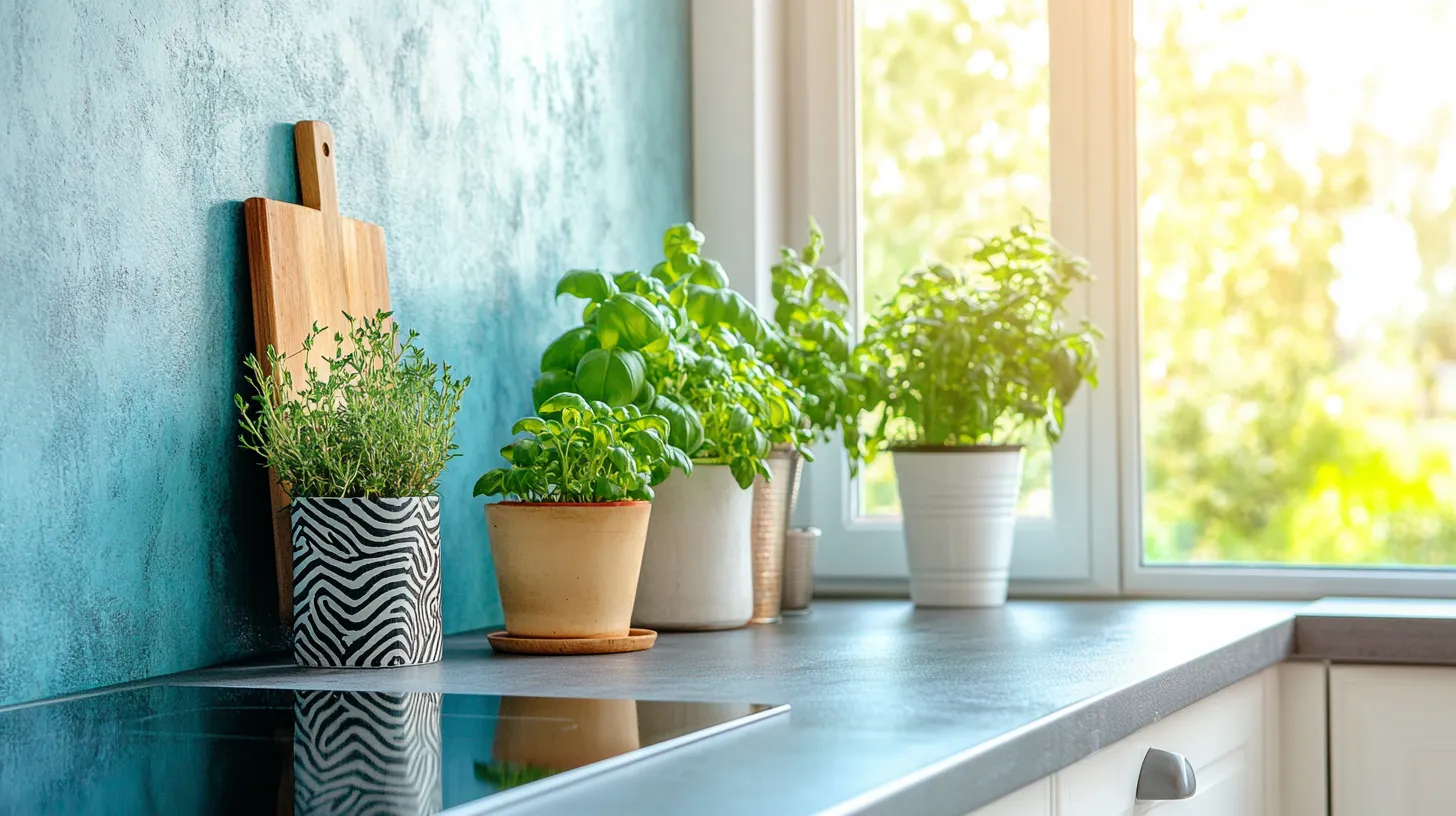 plantas em vasos