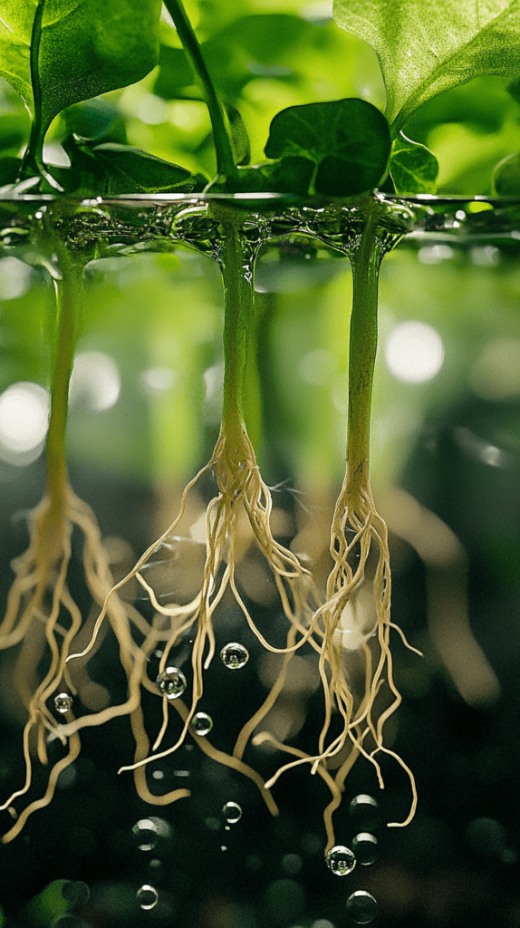 plantas na agua