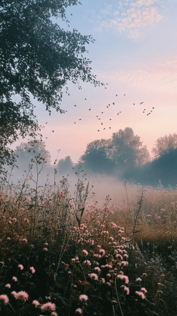 u2565318356 A wild garden at sunrise with dew covered grass b efbe7c8f 247f 459a 96b8 9827a6a3693c 3