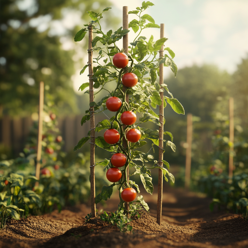 ammintarget A hyper realistic image of a tomato plant standing 23ad0f8b 3abe 49f9 b09a 711e27f32cc0