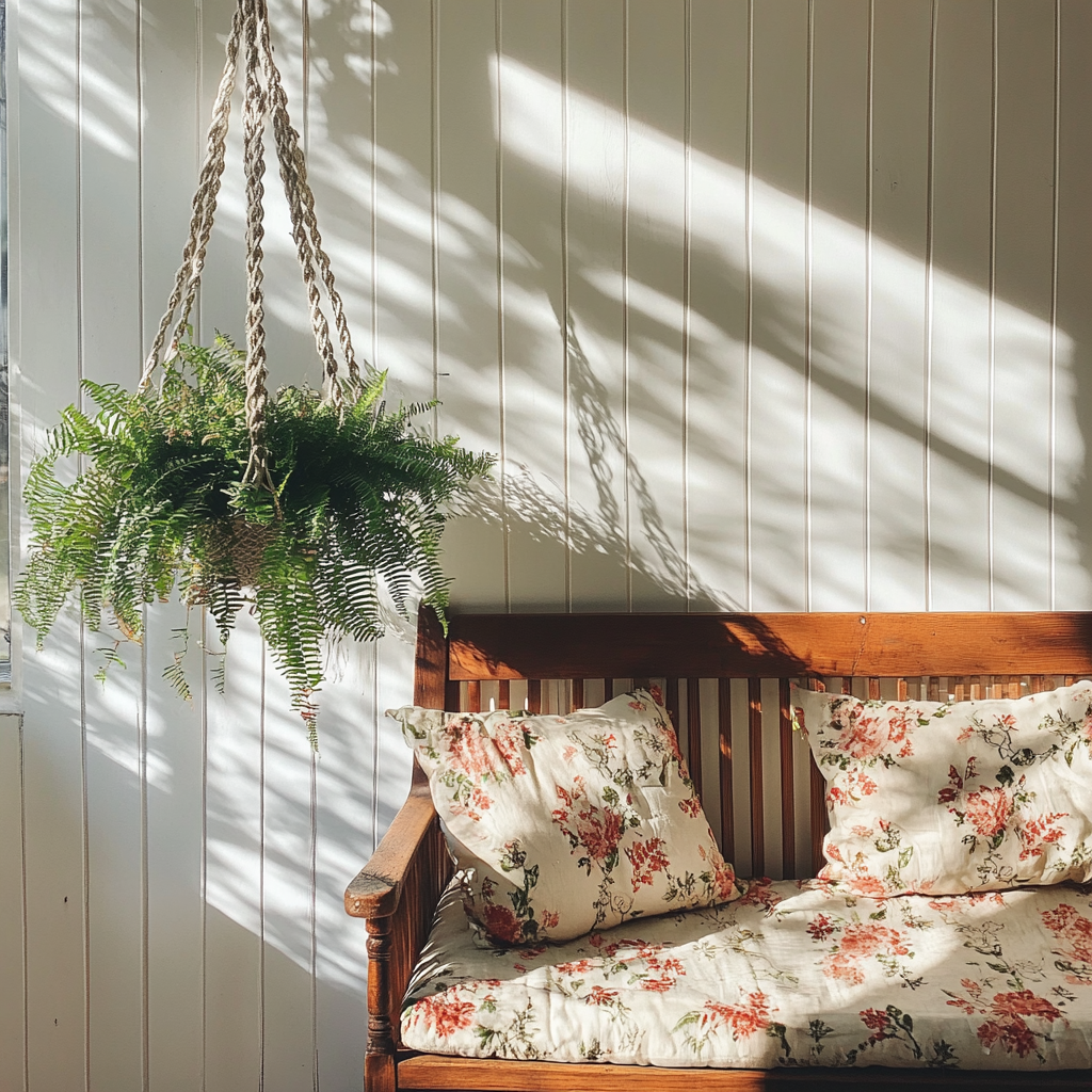 u2565318356 A peaceful indoor space with a hanging macrame pl 62666180 6614 4336 ae3b f2e9082fae90 2