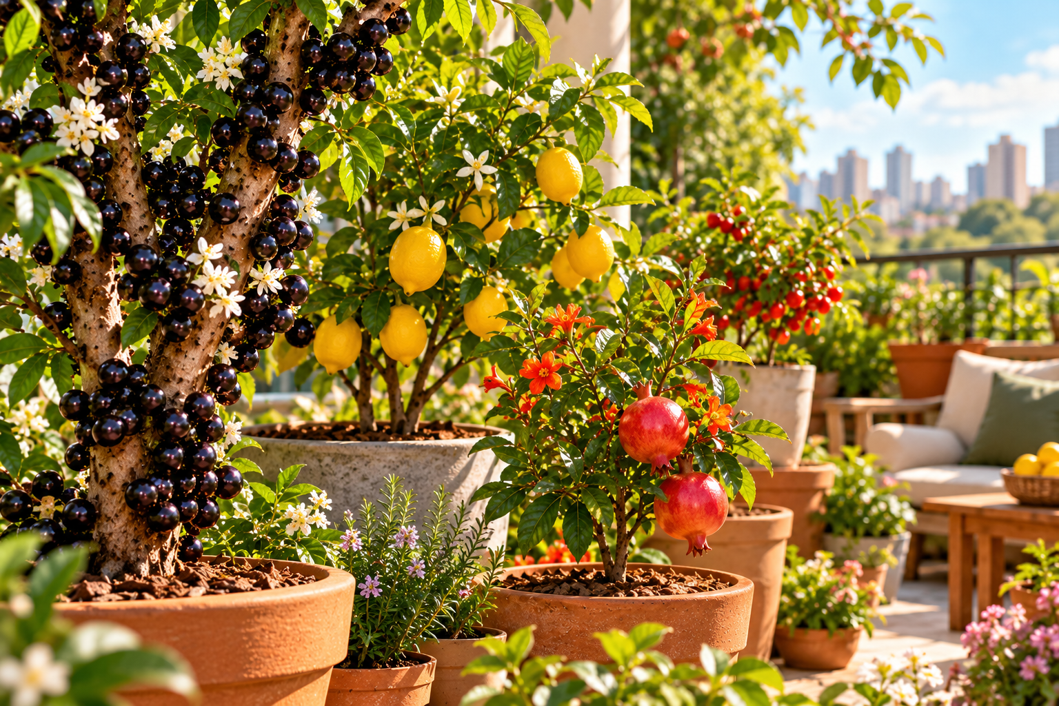 plantas em vasos
